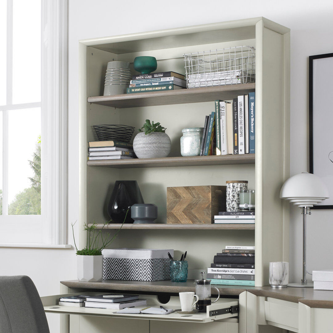 August Grove Izzie Sideboard Wide Top Unit Ivory/Brown 121.4cm H X 102cm W X 32cm D
