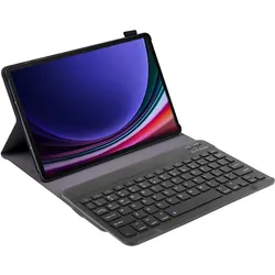 Cazy Tastatur Hülle Kompatibel mit Samsung Galaxy Tab S9 / S9 FE - Schutz Etui mit magnetisch Abnehmbarer (US, Samsung Galaxy Tab S9, Samsung Galaxy Tab S9 FE), Tablet Tastatur, Schwarz
