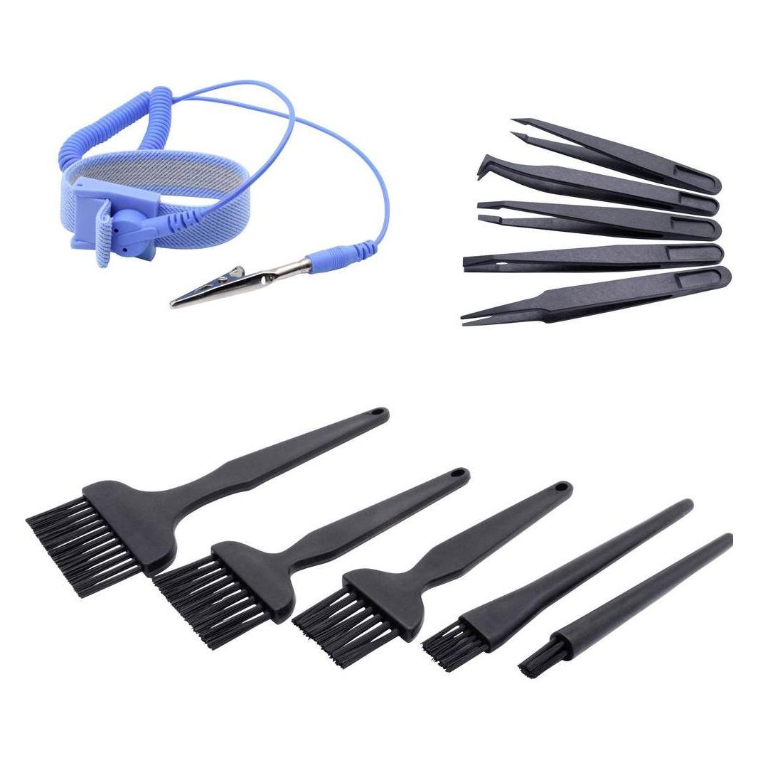 Quadrios ESD-Handgelenkband Blau Druckknopf 10 mm (Statikschutz) (25EC168)