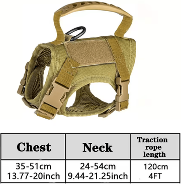 Inspire Curations TrailGuard Tactical Pet Harness & Leash Set brown