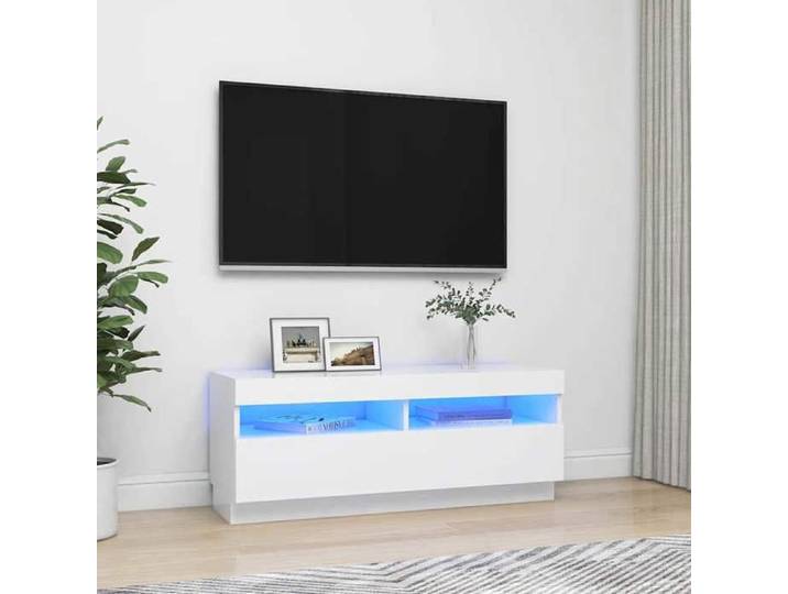 Meuble TV avec Lumières LED Armoire de Télévision Meuble Télé de Salon Armoire Basse Salle de Séjour Intérieur 804454
