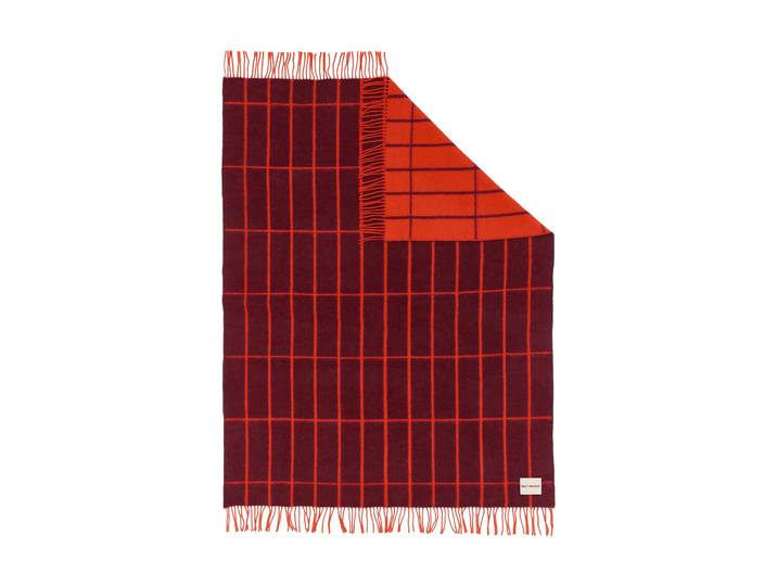 Marimekko Tiiliskivi Plaid Pflaume-Orange Rot