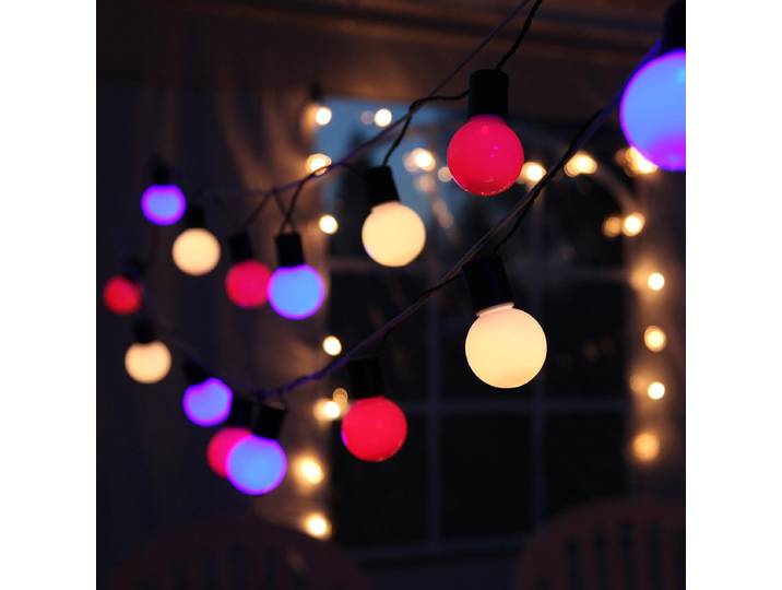 Best Season LED-Party Light, 20-teilig LED, Farbe bunt, Kabel schwarz, outdoor, 476-22