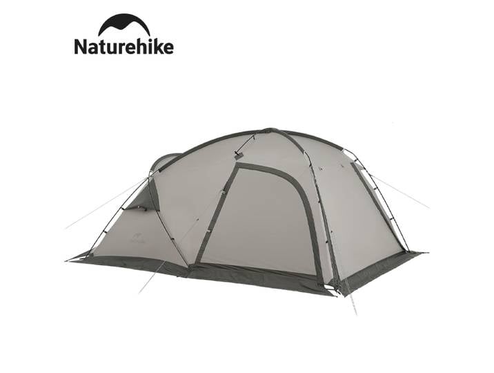 Tente Naturehike avec cheminée pour 2 personnes avec auvent, tente familiale en polyester 30D double couche, pour le bushcraft, la randonnée en plein air, tente 4 saisons