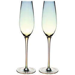 Intirilife Champagner Sekt Glas Set 200 ml, Weingläser, Transparent