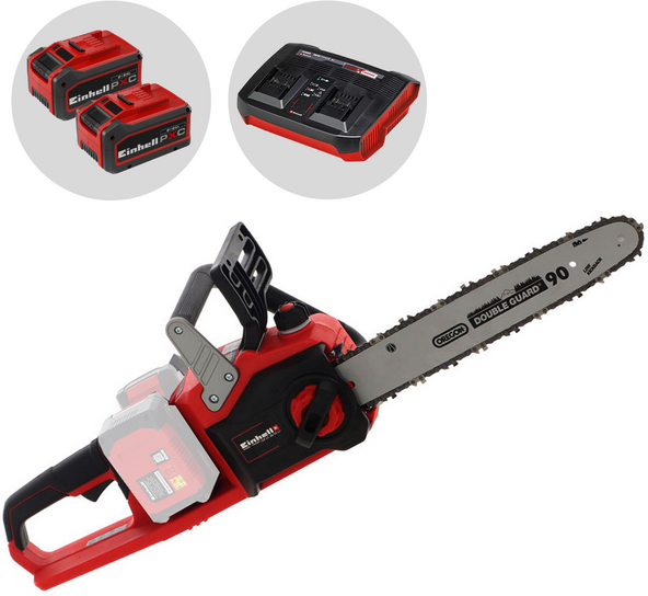 Einhell GE-LC 36/35 Li - Tronçonneuse électrique à batterie 2 x 18 V 5-8 Ah - Guide de 35 cm