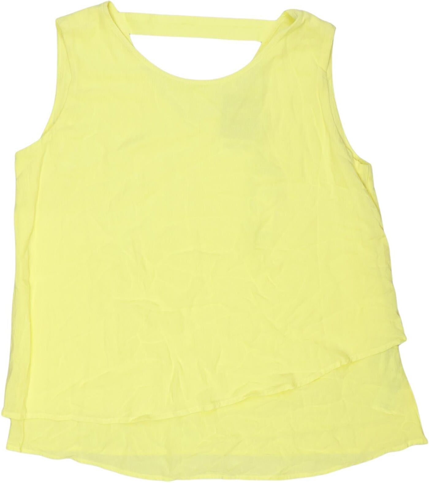 Comma Damen Top, Gelb, Gr. EU 38, Viskose - Second Hand