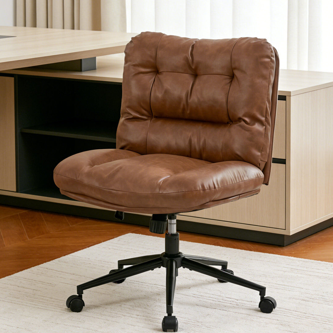 George Oliver Upholstered Lounge Chair Brown 96cm H X 68cm W X 65cm D