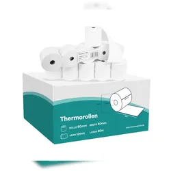 Inoverse Thermorolle  40 Rollen, EC-Rolle 80mm x 80mm x 12mm, 80 meter,  Kassenrolle