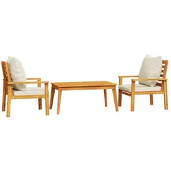 vidaXL, Gartenlounge, Dadonella (2x Stuhl + Tisch)