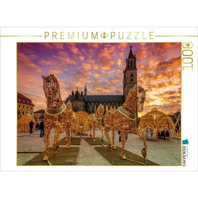 CALVENDO Puzzle Lichterwelt auf dem Domplatz | 1000 Teile Lege-Größe 64x48cm Foto-Puzzle für glückliche Stunden