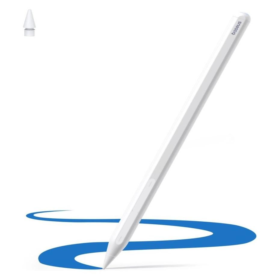 Baseus Rysik Bezvadu Bluetooth stylus PS3 Pro iPad ar vadu uzladi balts B0004A01 (6932172692353) (B0004A01)