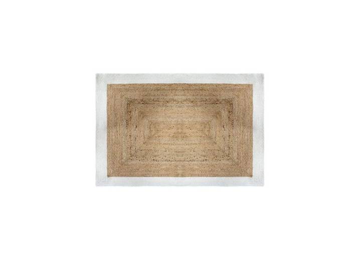 Tapis Déco Jute  Maria  120x170cm Naturel & Blanc