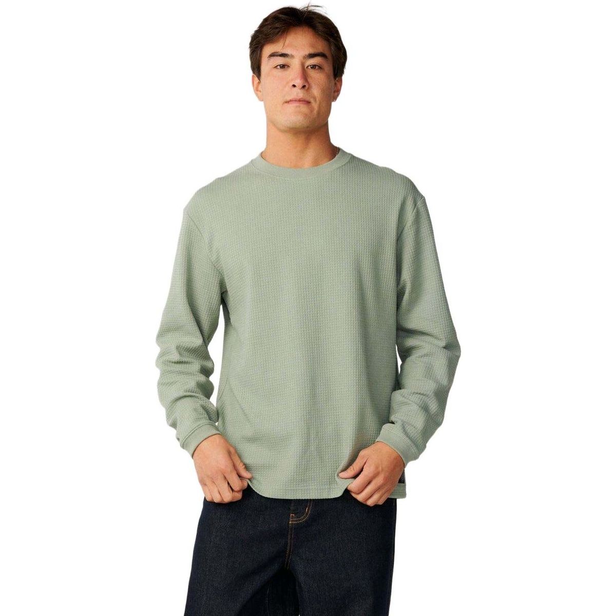 RipCurl Premium Surf Waffle Long Sleeve Tee sage (3396) M 13BMTE-3396-M