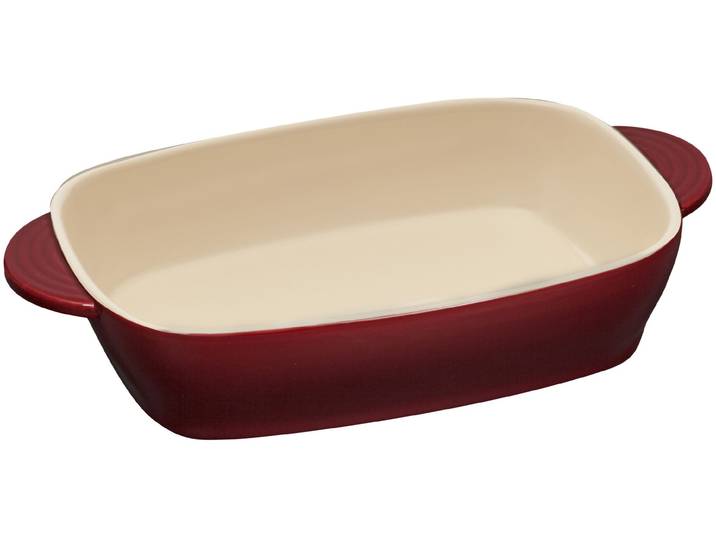 Auflaufform RESTO KITCHENWARE Fornax Backform Lasagneform Ofenform Spülmaschinengeeignet , rot, B:18,5cm L:26,3cm T:5,1cm, Keramik, Auflaufformen, Auflaufform, Rechteckig aus Keramik, rot, in 2 Größen, für Brot, Lasagne, Brownie