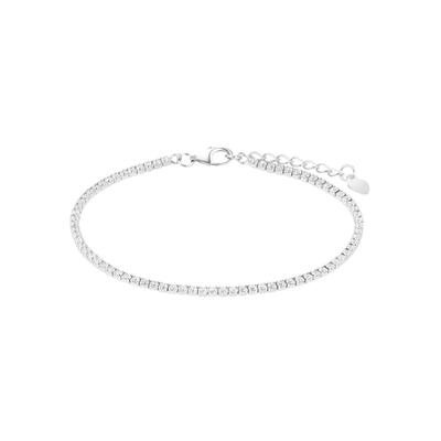 Tennisarmband AMOR "Classiv Silver", silber (silberfarben, kristallweiß, kristallweiß), Armbänder, Damen, Silber 925 (Sterlingsilber), Tennisarmband, mit Zirkonia (synth.)
