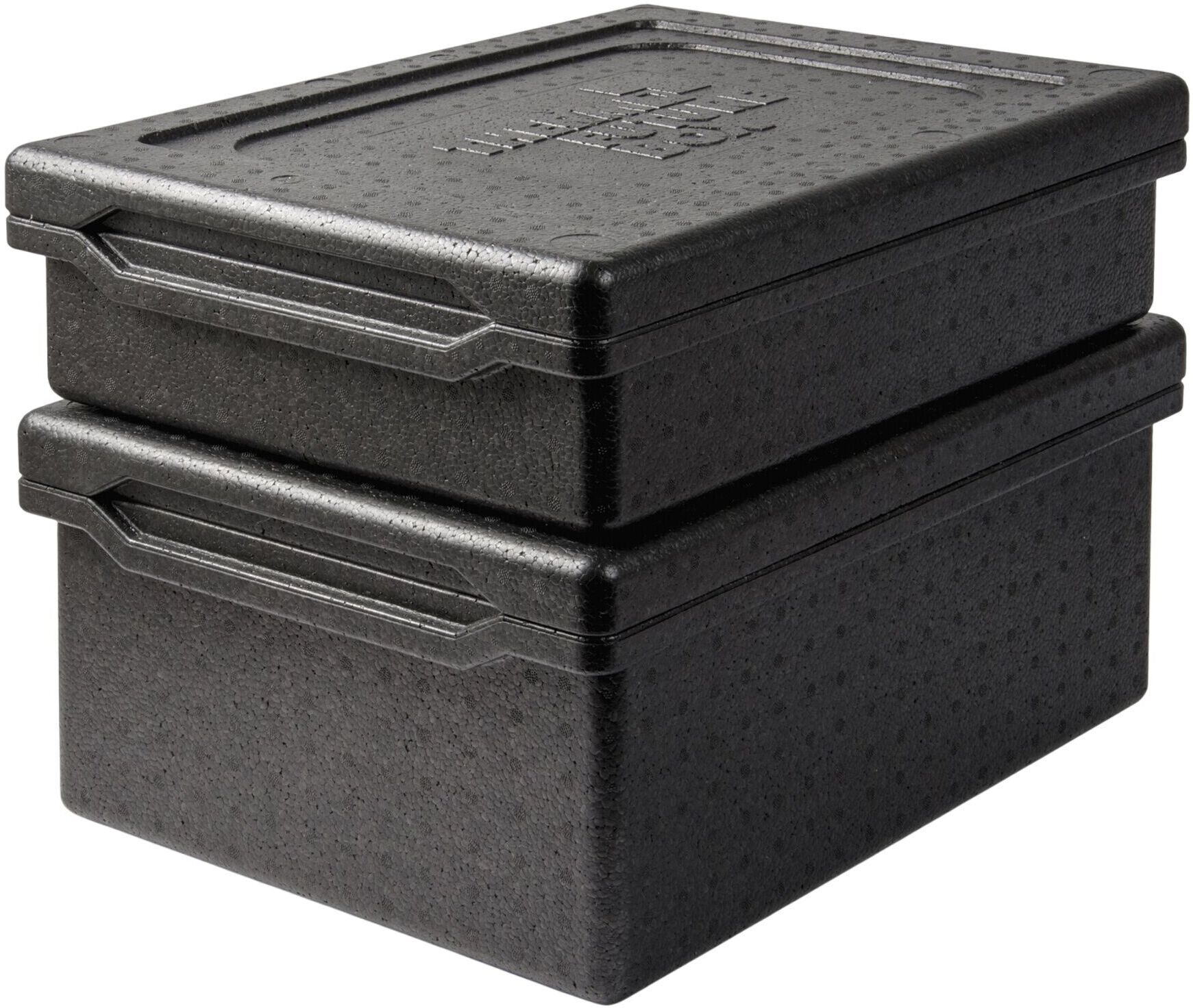 (5 stuks) THERMO FUTURE BOX Thermobox TAKE AWAY - 20 liter - Zwart zwart