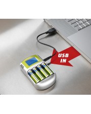 Varta Power Play LCD Charger Batterieladegerät Wechselstrom / Auto 2-4 Std. 4xAA/AAA enthaltene Batterien: 4 x AA-Typ 2700 mAh (57070201451)