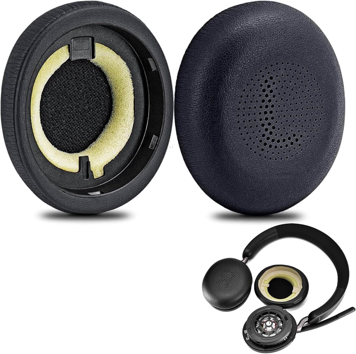 Vervangende oorkussens voor Jabra Evolve2 65, Evolve2 40 en Elite 45h draadloze headsets, 1 paar