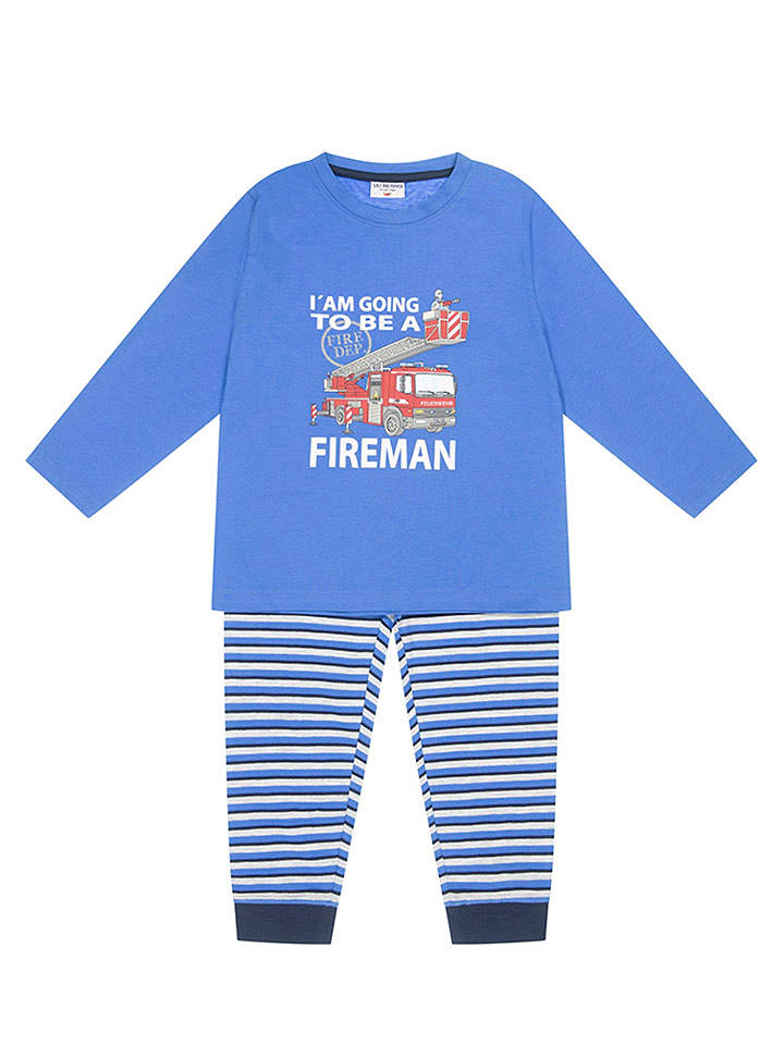 Salt and Pepper Pyjama in Blau - 128/134
