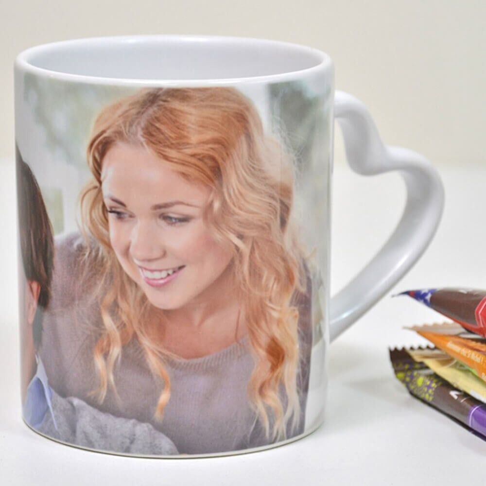 Ocadeau Mug personnalisé anse coeur