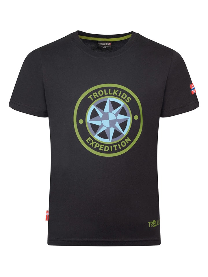 Trollkids Funktionsshirt "Windrose" in Schwarz - 98