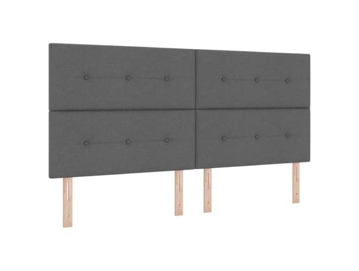 Makastle Kopfteil Dunkelgrau 200 cm Stoff Höhenverstellbar 2 Höhenstufen: 118/128 cm