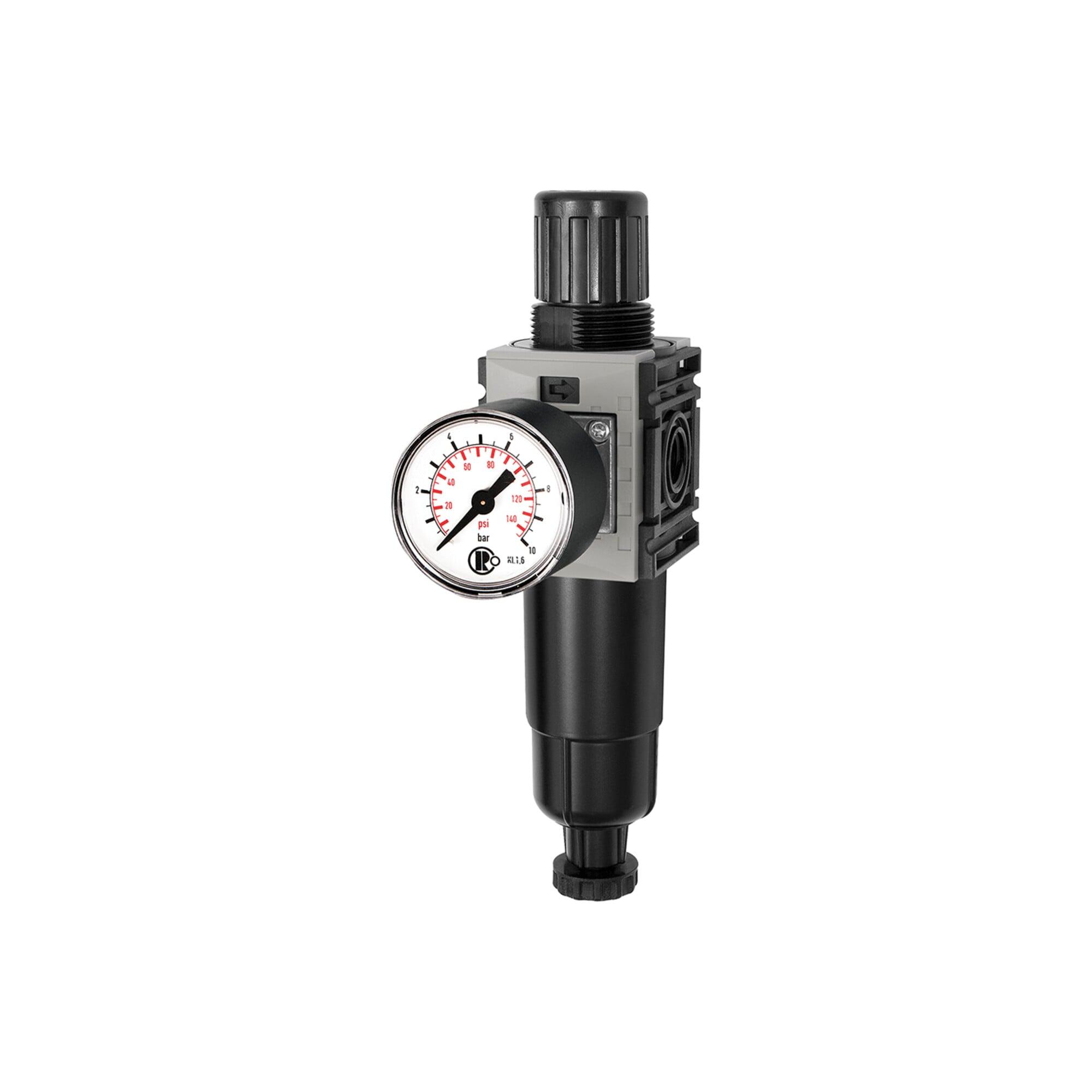 Riegler Filterregler »FUTURA-mini« Metallbeh. Std.mano, HA, G 1/4, 0,5-10 (FUM 811 M-10)