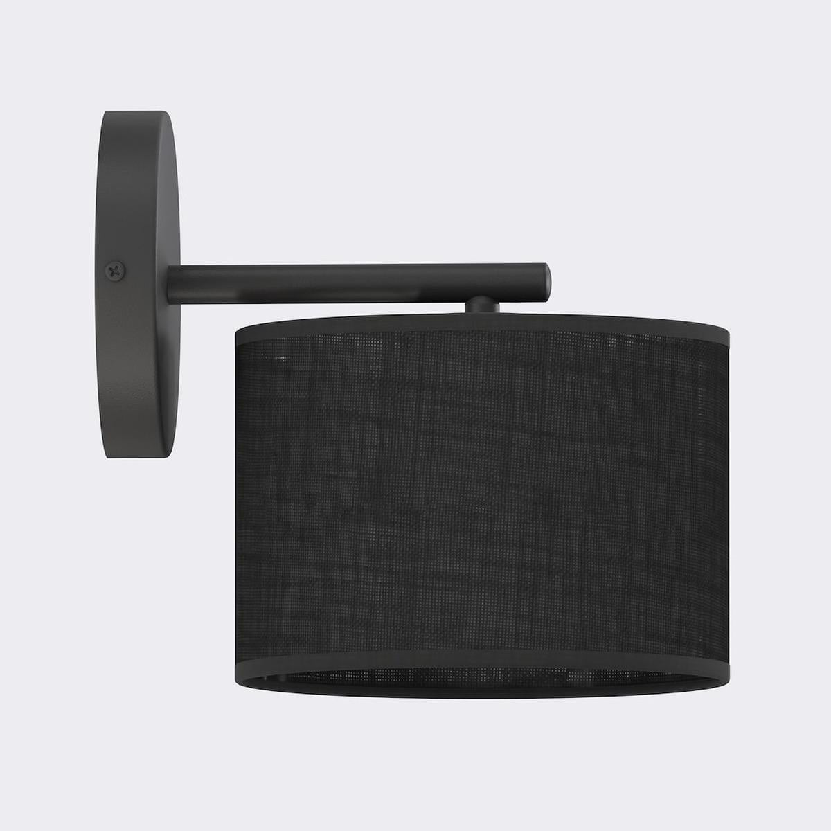Kendra Home Wandlamp ECO Matzwart Staal en Textiel voor Accentverlichting