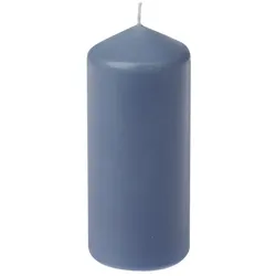 Stumpenkerze 13 cm Wachs Blau Rauchblau