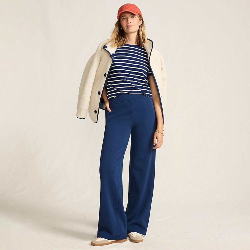 Serious Sweats Straight Fit Thermohose für Damen in Petite-Größe, Damen, size: petite, Blau, Baumwoll-Mischung/Polyester-Mischung, by Lands' End