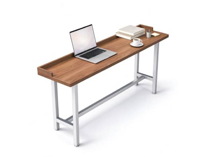 Live Edge Esstisch,Massivholz Modern Bar Tisch,Enger Bar Tisch Massivholz schmale Bar Tisch, rechteckige Küche Pub Esstisch für Zuhause(160cm/63in)