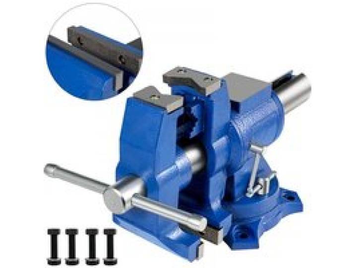 VEVOR Étau d'Établi 152 mm Étau de Table Pliable Base Pivotante Polyvalent, Étau de Fraisage Meulage de Précision Étau en Fonte Ductile Force de Serrage 30 kN, Outil Serrage pour Serrer Fixer la Pièce