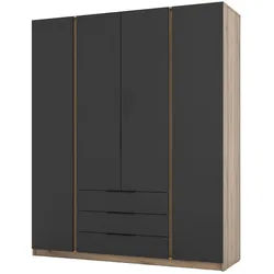 DREHTÜRENSCHRANK CAGLIARI 200/239/61,9cm 4-türig Goldfarben