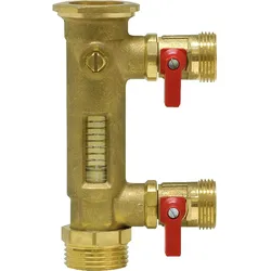 Durchflussmesser 8 bis 28 l/min komplett, 1'' AG mit Entleerung