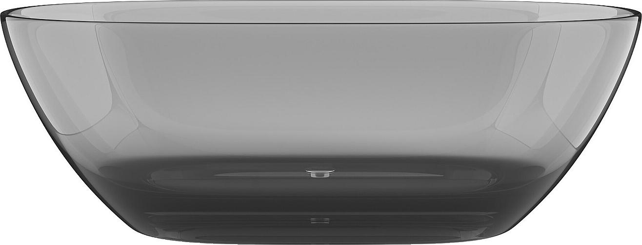 Freistehende transparente Badewanne 160 x 72 x 56 cm Harz Grau 292 L SPAVO