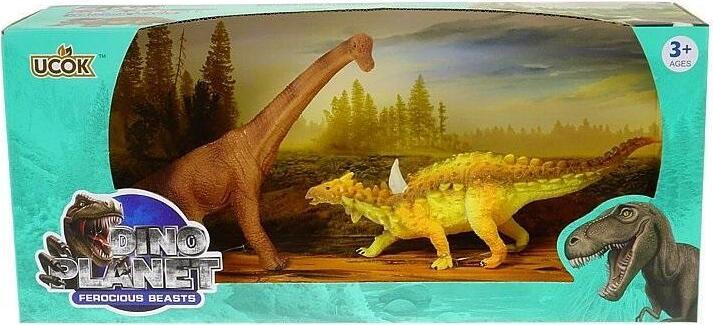 Set van drie ADAR dinosaurusbeeldjes, lengte: 22 cm