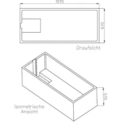 Neuesbad Wannenträger für Bette Set 160x70 SW11436