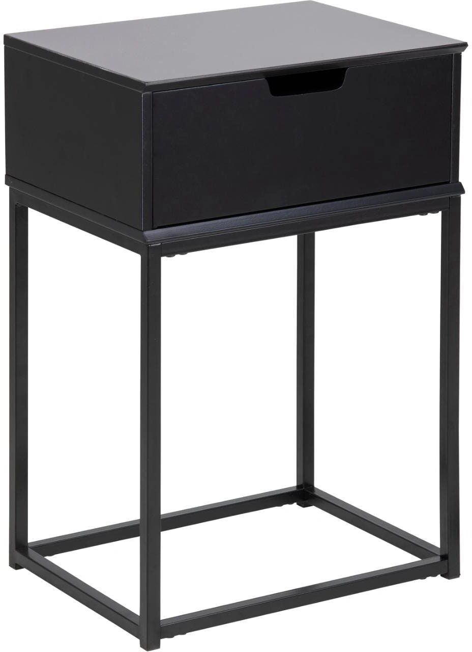Nachttisch AC DESIGN "Mitra 40 x 30 x 615 cm Schwarz", schwarz, B:40cm H:61,5cm T:30cm, Tische, Nachttisch schwarz B/H/T: 40cm x 61,5cm x 30cm
