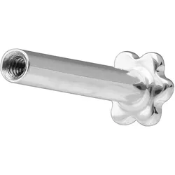 14 Karat Gold Labret mit Innengewinde ohne Aufsatz BLUME