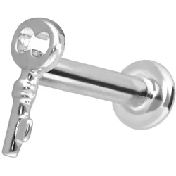 14 Karat Gold Labret mit Innengewinde SCHLÜSSEL