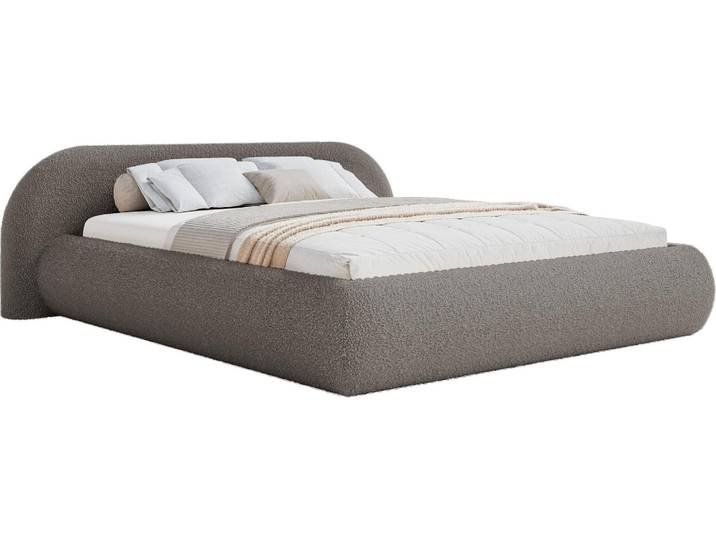 Selsey Shels Low – Lit rembourré 180x200\, bouclé\, marron