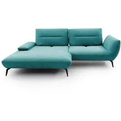 Ecksofa Payton Stoff Blau, Grün Petrol