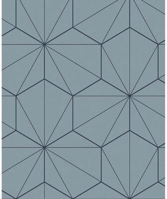 Seabrook Designs Hedron Geometric Non-Woven Unpasted Wallpaper