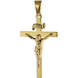 trendor 75642 Anhänger Kruzifix 585 Gold/14 Karat 24 x 15 mm