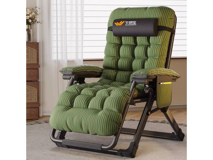 Fauteuil inclinable pliant, chaise longue de repos, fauteuil inclinable réglable, canapé-lit pour salon, balcon, bureau, intérieur