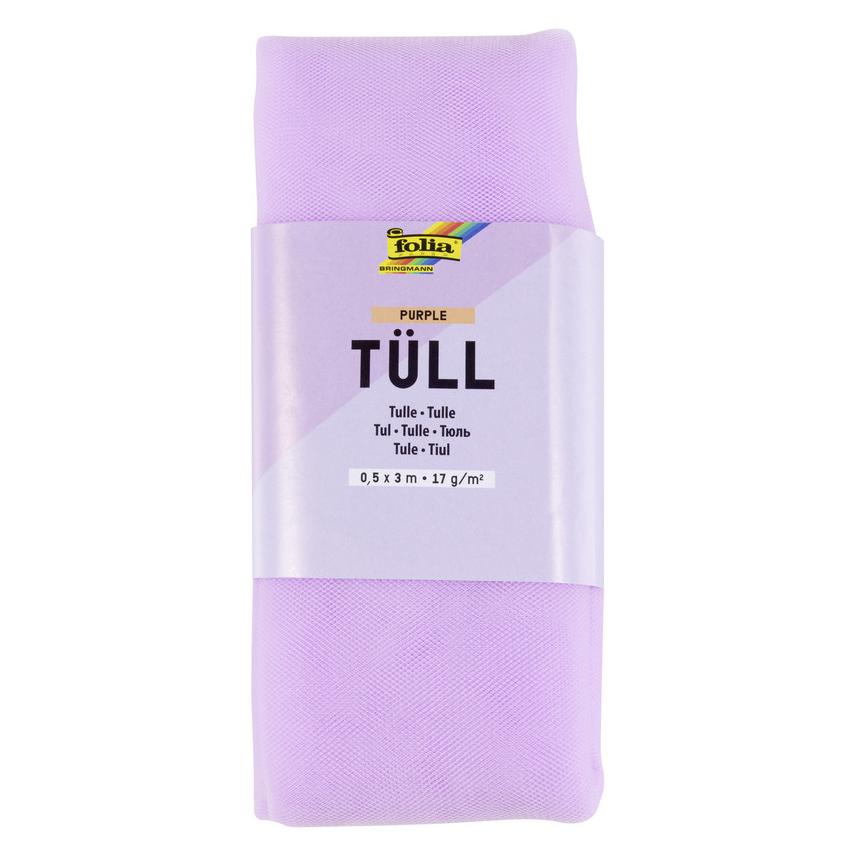 Folia Tüll-Stoff, lila, 3mx50cm, 17 g/m² (300 x 50 cm) (70694288)
