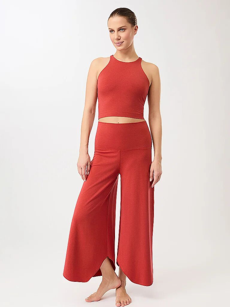 MANDALA Damen Yogahose Roll Over Tulip koralle   S W