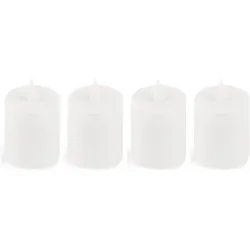 Novaliv, LED Kerzen, LED Kerze Outdoor 4x weiss Grablichter LED mit Batterie Dauerkerze LED Kerzen flackernde Flamme (4x)