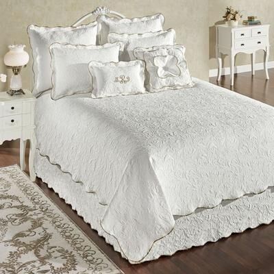 Touch of Class Vienna Coverlet Set White, King, White